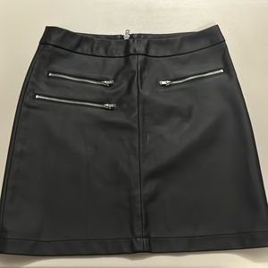 Windsor Black Faux Leather Skirt